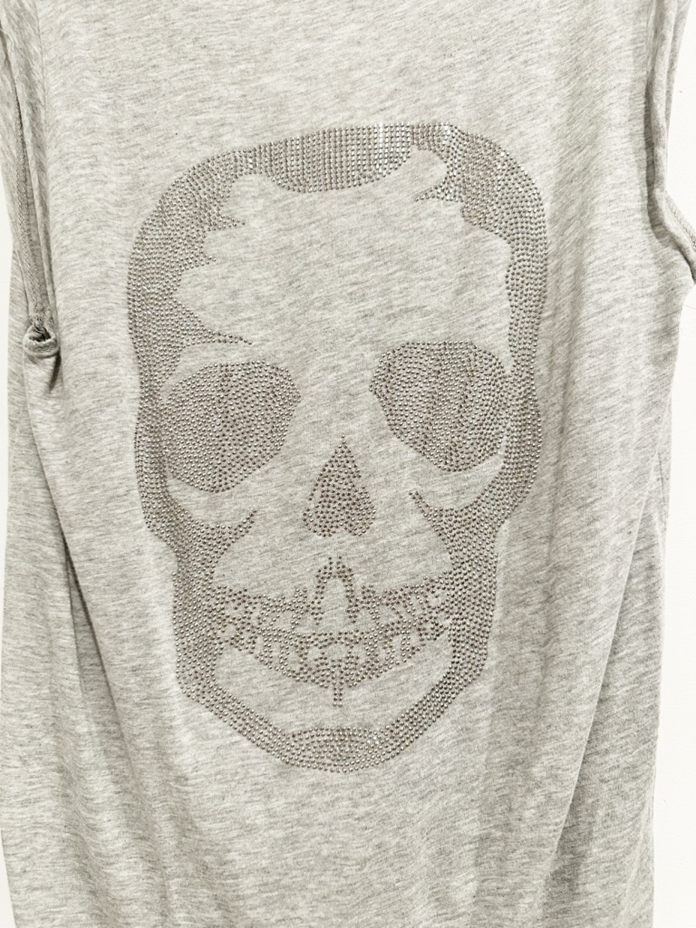 Zadig & Voltaire Brooklyn Skull Grey Tank Size Small - Picture 2 of 6